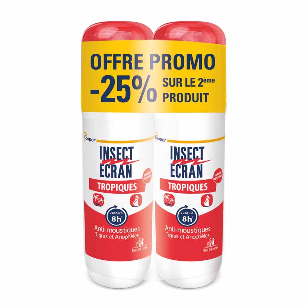 Insect Ecran Spray antimosquitos tropicales repelente para la piel 2 x 75 ml