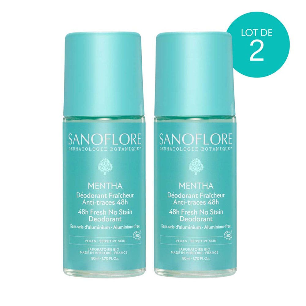 Sanoflore Desodorantes 48h Bio Mentha mujeres y hombres 2x50ml