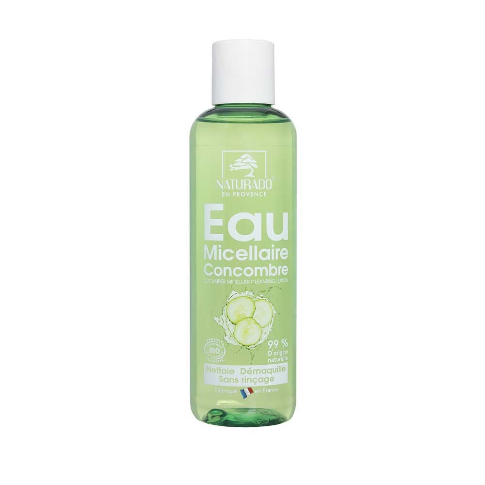 Naturado Agua micelar de pepino ecológico rostro ojos labios 200 ml