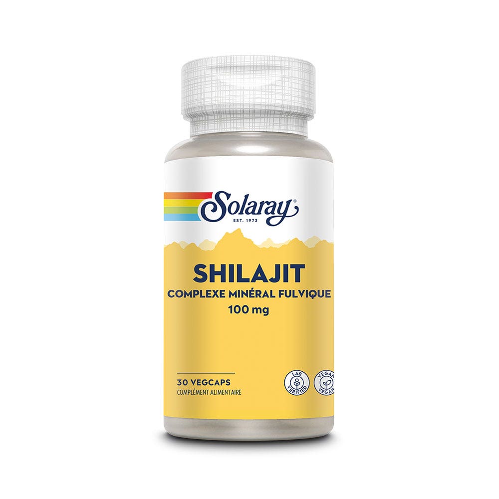 Solaray Shilajit 100 mg con complejo mineral fúlvico 30 cápsulas