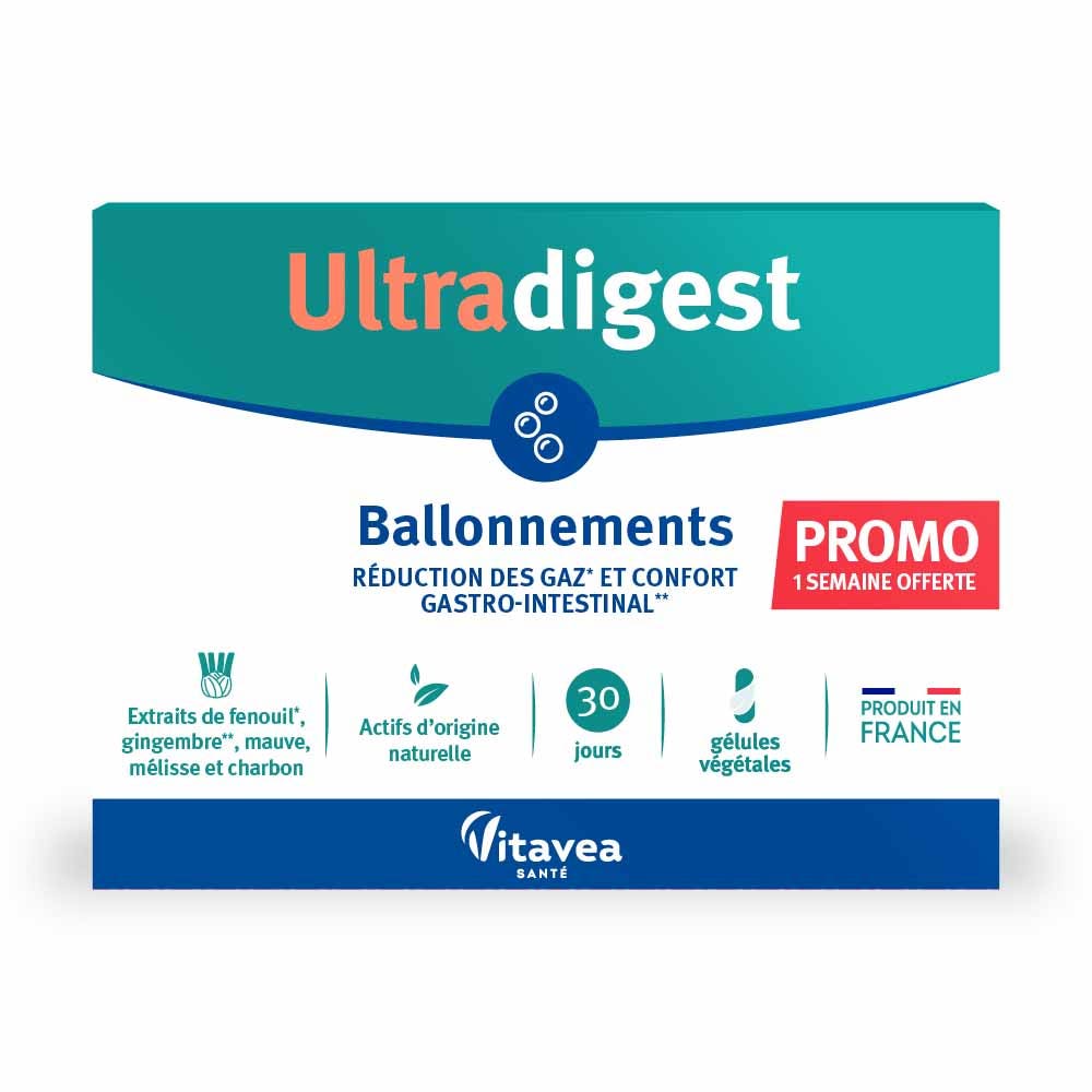 Vitavea Santé Ulradigest Distensión abdominal 90 cápsulas