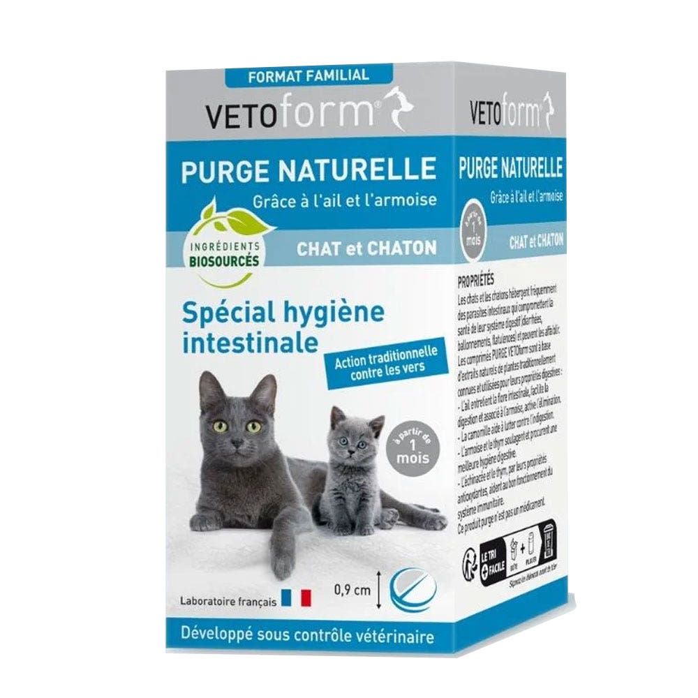 Vetoform Gato Purga de tamaño familiar Gatito 50 comprimidos