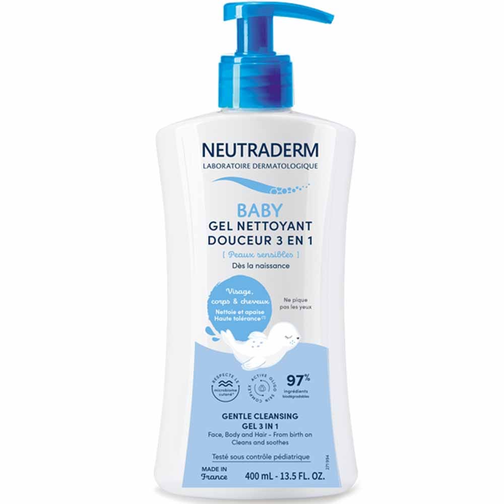 Neutraderm Baby Gel Limpiador Suave 3 en 1 piel sensible 400 ml
