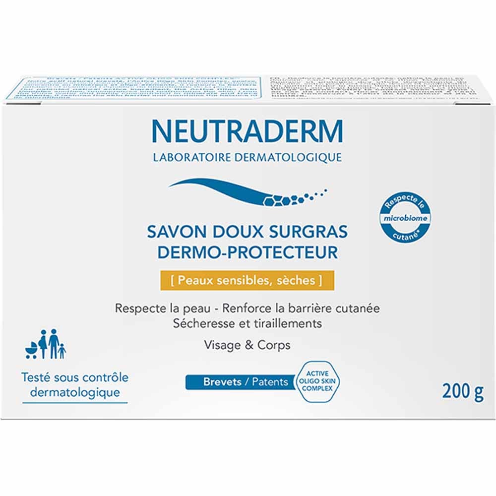 Neutraderm Jabón sólido dermo-protector de surgras suaves Piel seca 200g
