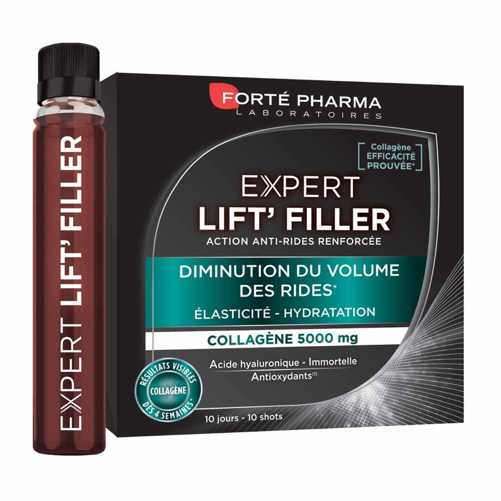 Forté Pharma Expert Beauté Antiarrugas Lift-Filler con ácido hialurónico y colágeno 10 ampollas bebibles
