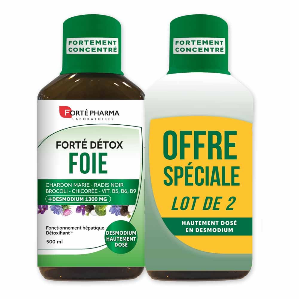 Forté Pharma Forté Détox Detoxificante hígado natural enriquecido con desmodium 2x500ml