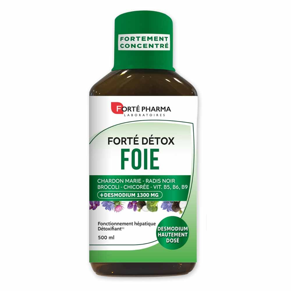 Forté Pharma Forté Détox Desintoxicante hígado natural enriquecido con desmodium enriquecido con sodio 500 ml