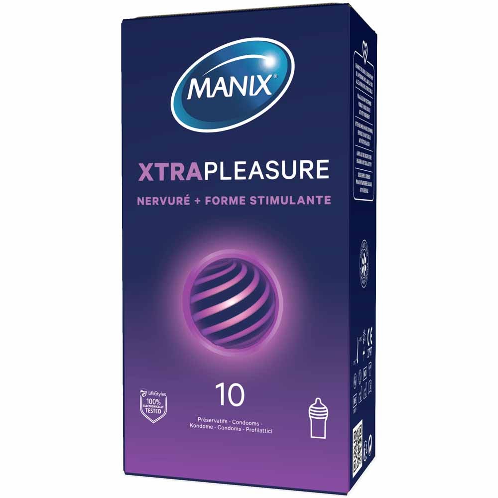 Manix Preservativos Doble Extase Forma nerviosa y estimulante x12