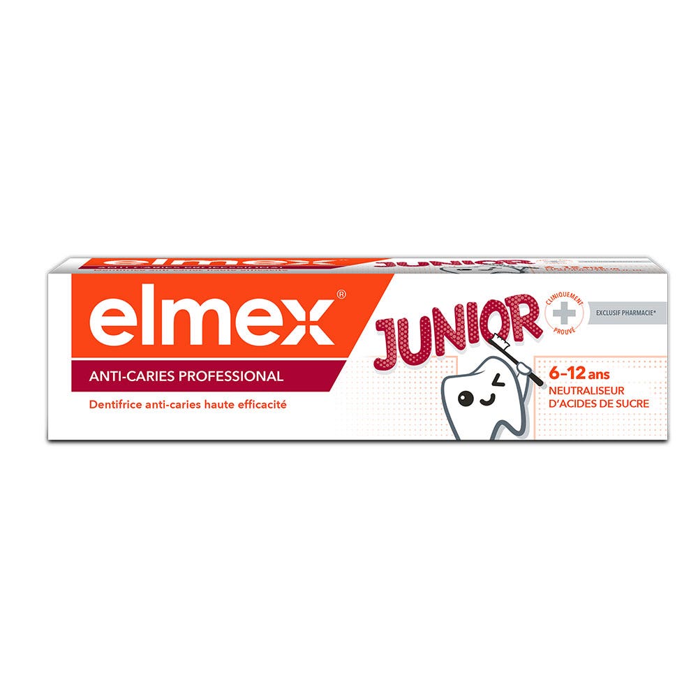 Elmex Anticaries Dentifrico Junior 6-12 Anos 75ml