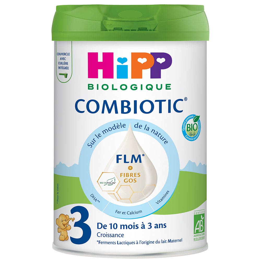 Hipp Leche en polvo Combiotic FLM 3 de 10 meses a 3 años bio 800 g