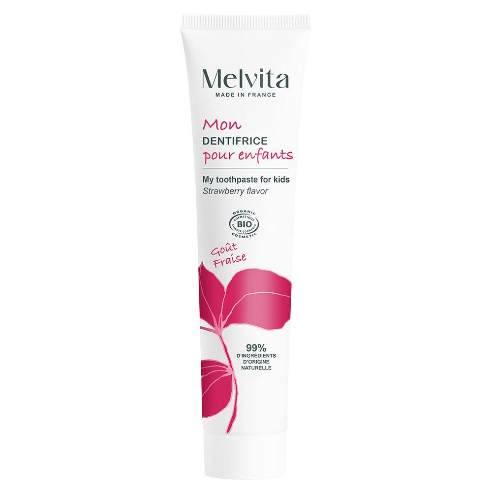 Melvita Pasta de dientes infantil bio sabor fresa 75 ml