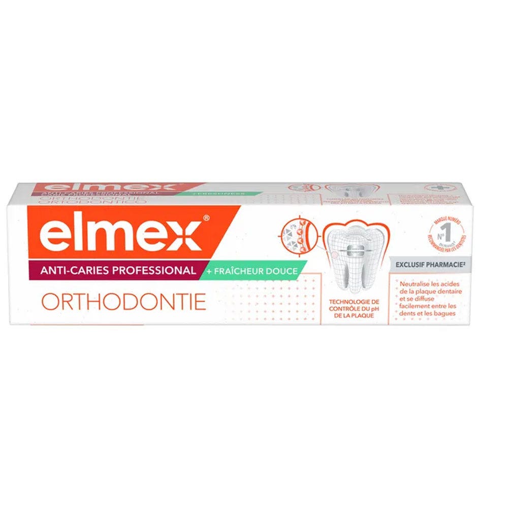 Elmex Anticaries Profesional Pasta de dientes ortodoncia sabor menta 75 ml