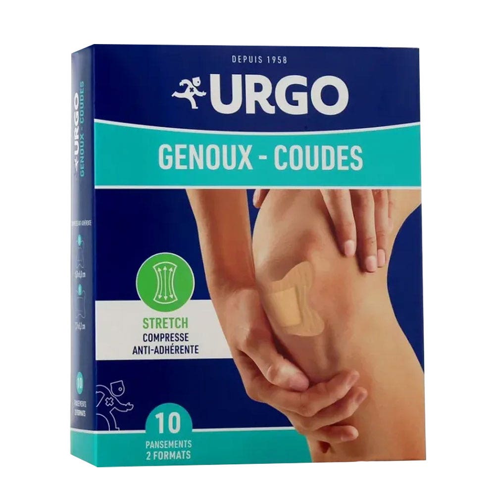 Urgo Apósitos especiales para rodillas y codos 2 tallas x10