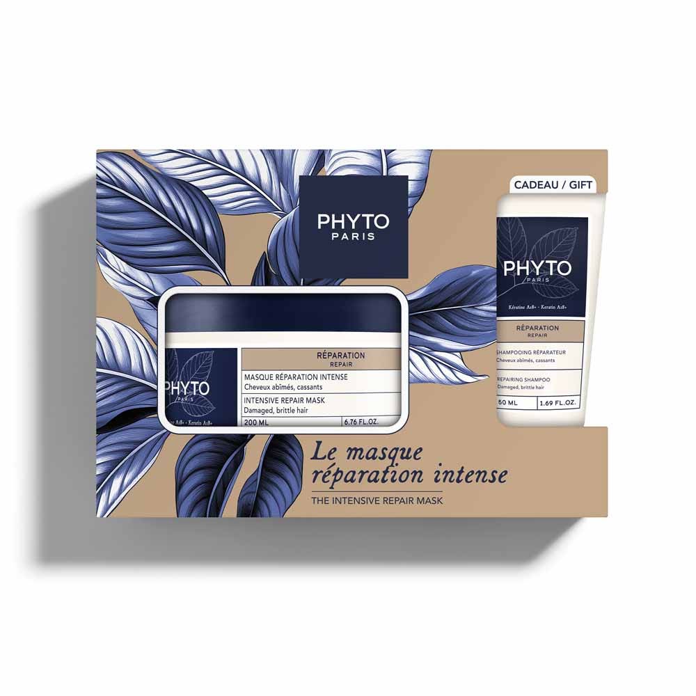 Phyto Paris Reparador Coffret Masque Intense + Shampooing Réparateur Cheveux abîmés cassants