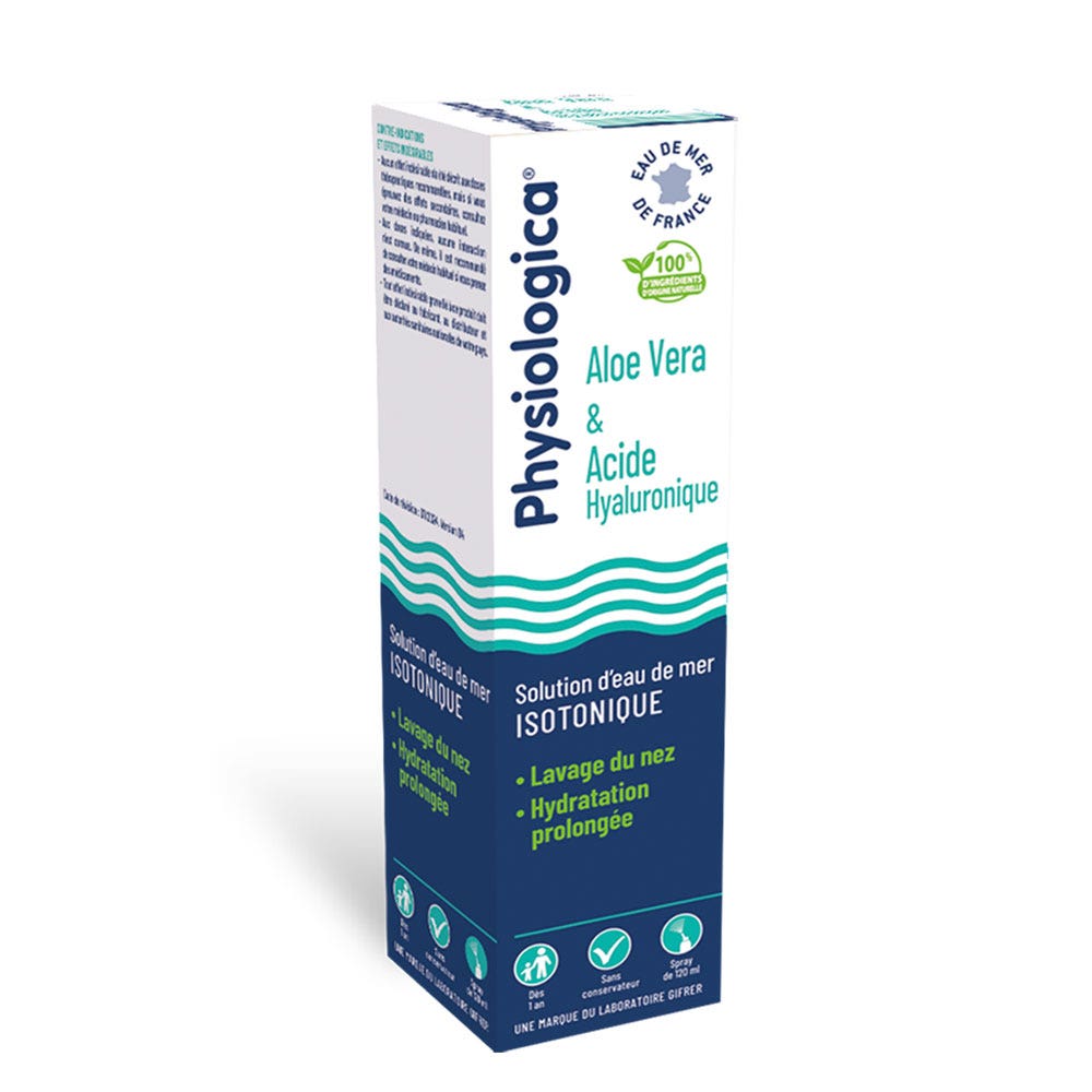 Gifrer Physiologica Solución Isotónica de Agua de Mar con Aloe Vera y Ácido Hialurónico 120 ml