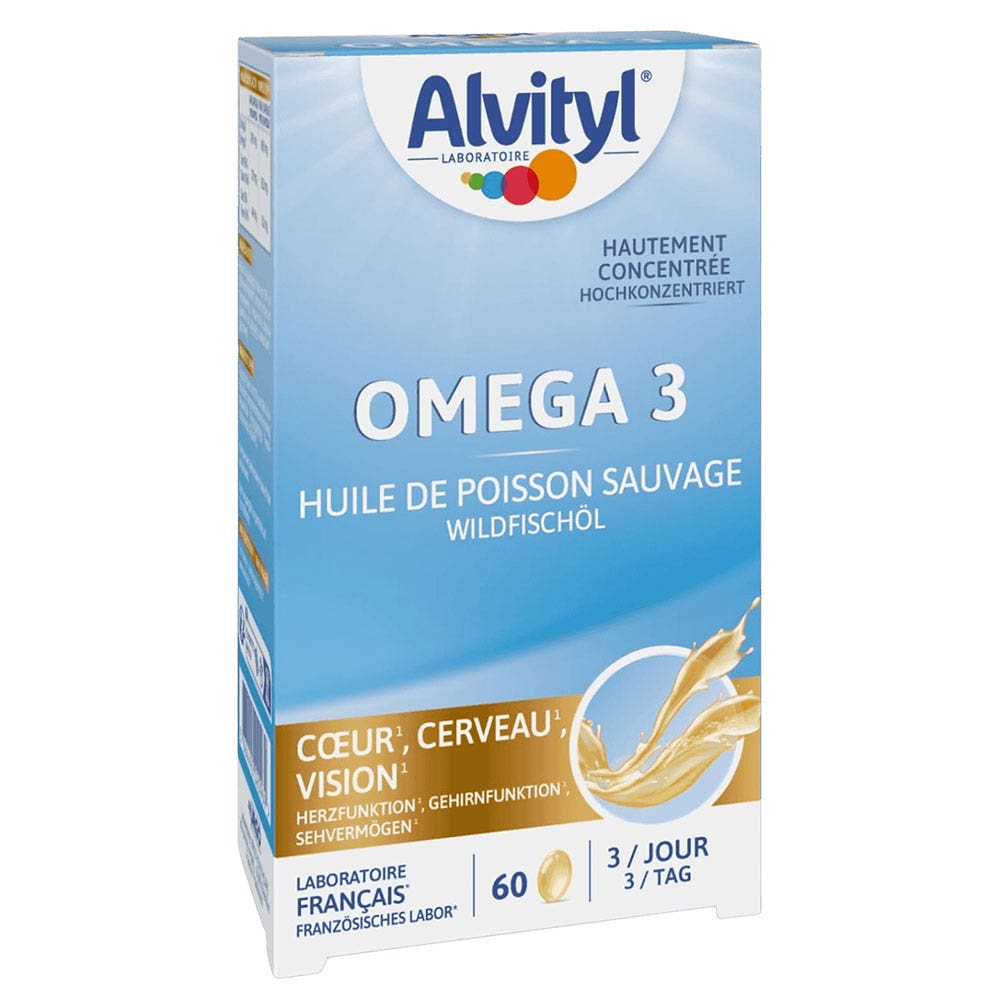Alvityl Omegas 3 Aceite de pescado salvaje 60 cápsulas