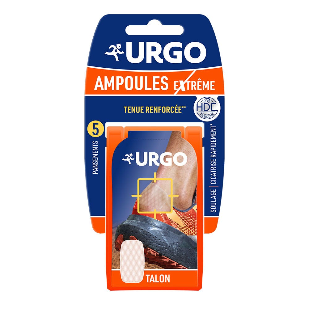 Urgo Apósito extremo para ampollas en el talón 6.8x4,2 cm x5