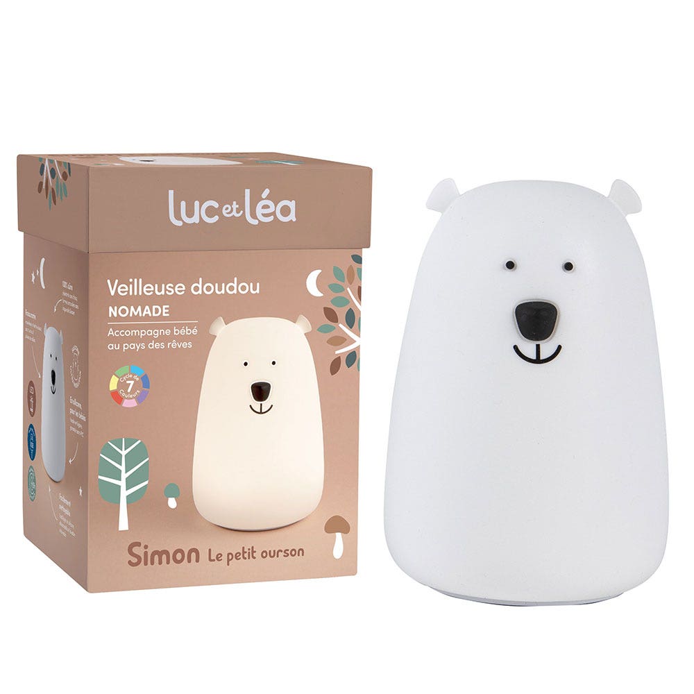 Luc Et Lea Cofre con luz nocturna de osito de peluche