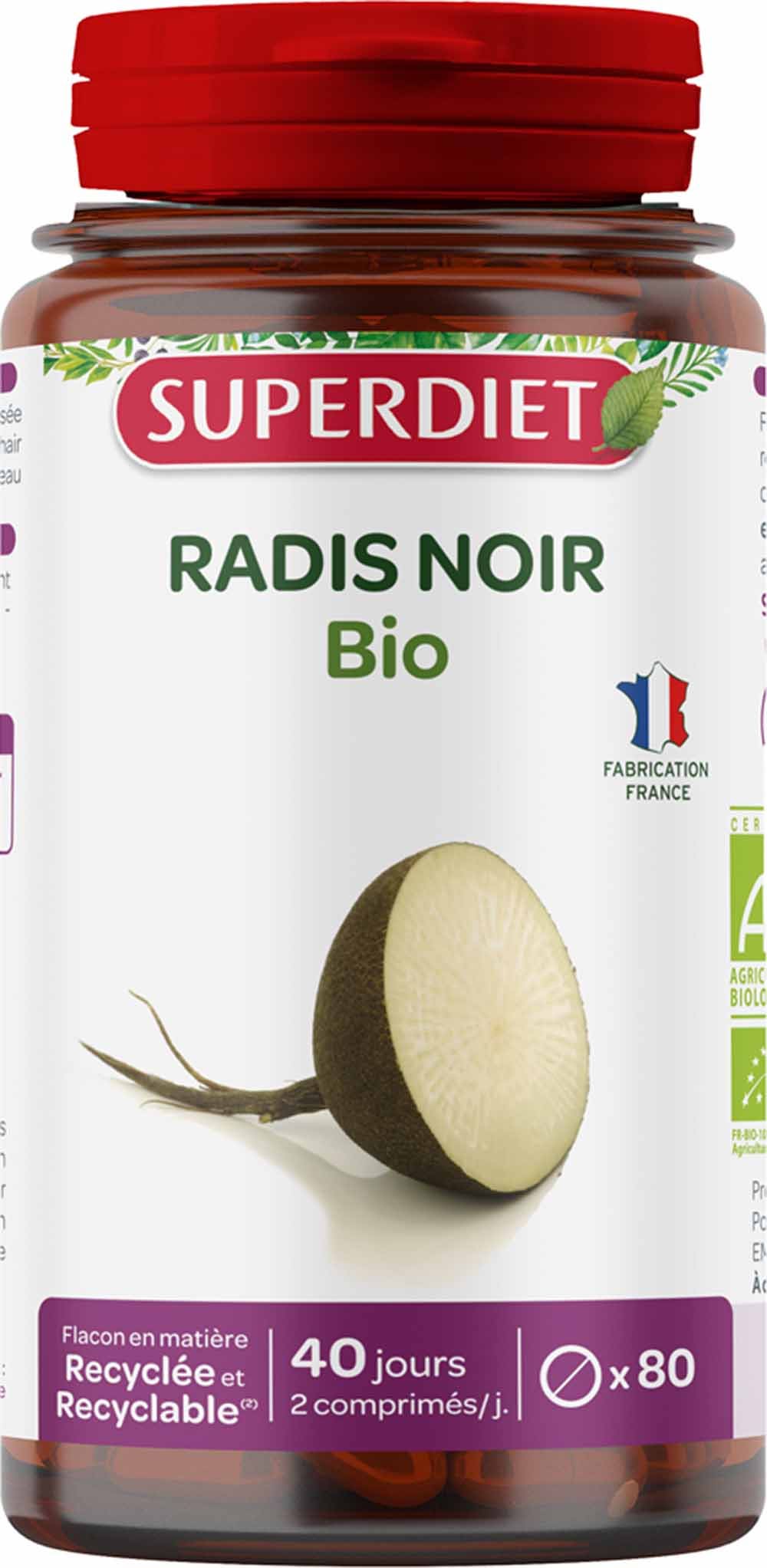 Superdiet Rábano negro ecológico 80 comprimidos