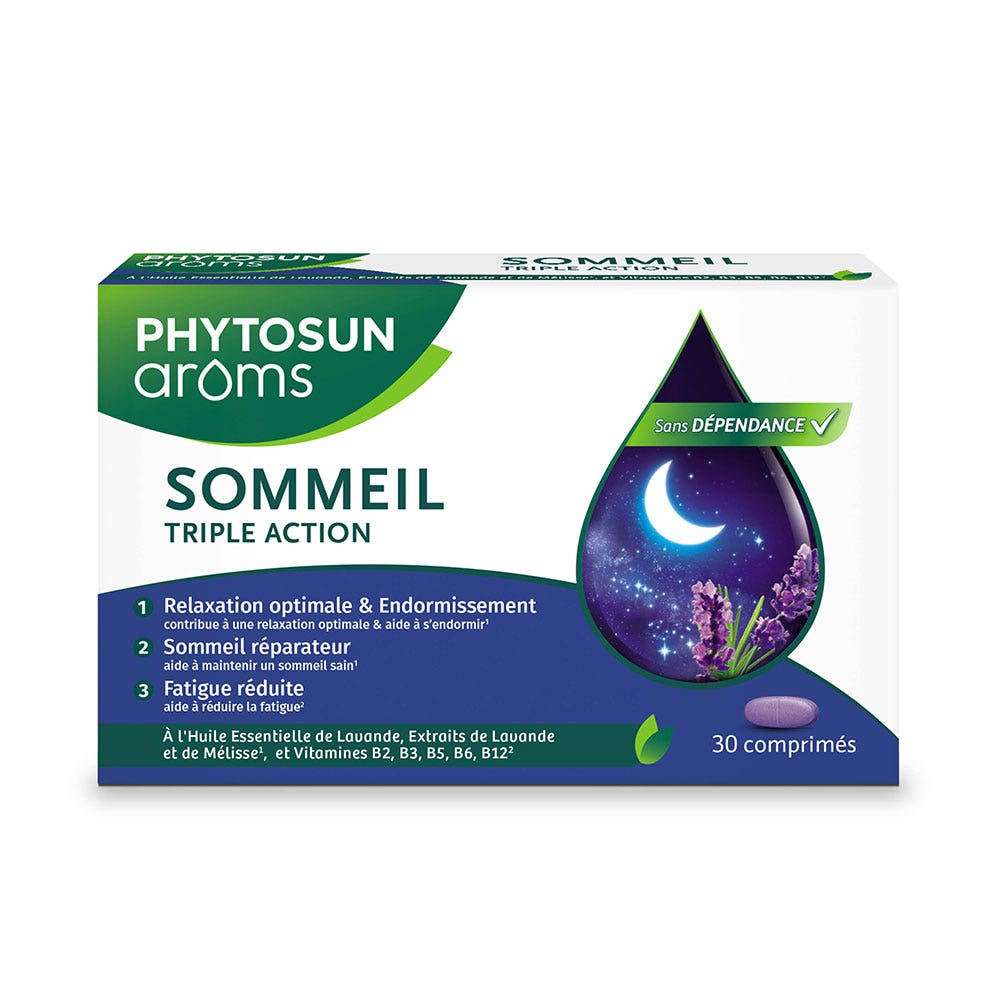 Phytosun Aroms Triple Acción Sueño con Aceites Esenciales 30 comprimidos
