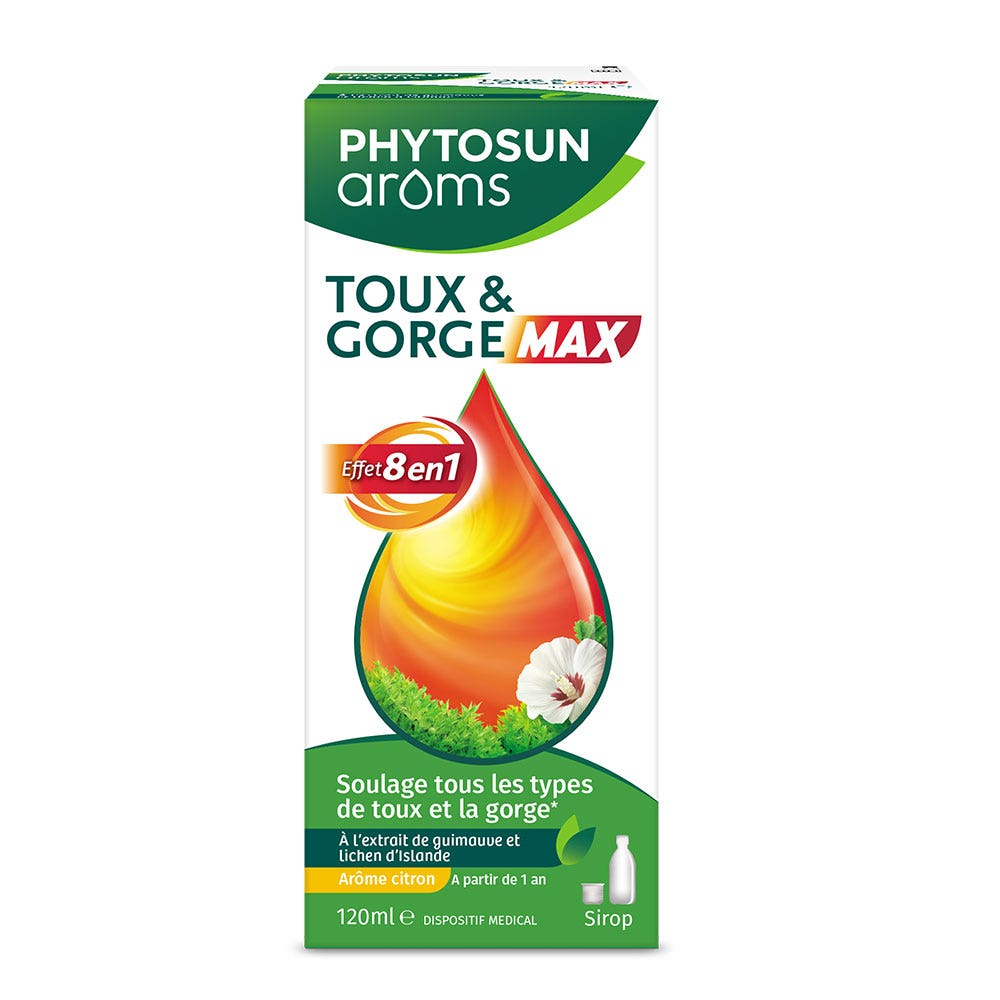 Phytosun Aroms Jarabe tos y garganta efecto 8 en 1 120 ml