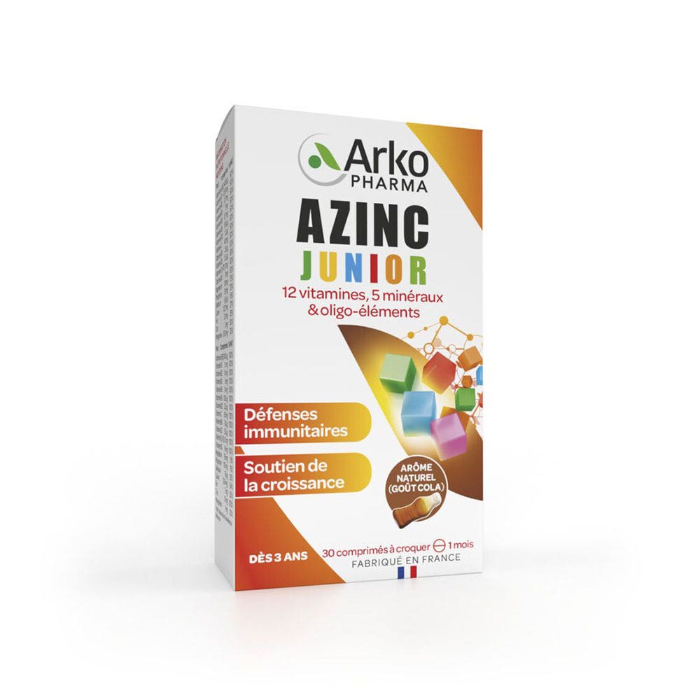 Arkopharma Azinc Sabor cola con vitaminas C y E, zinc 30 comprimidos