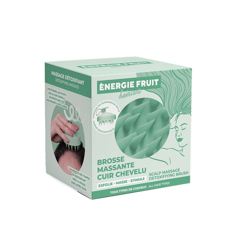Energie Fruit Cepillo para el cuero cabelludo con masaje Detox