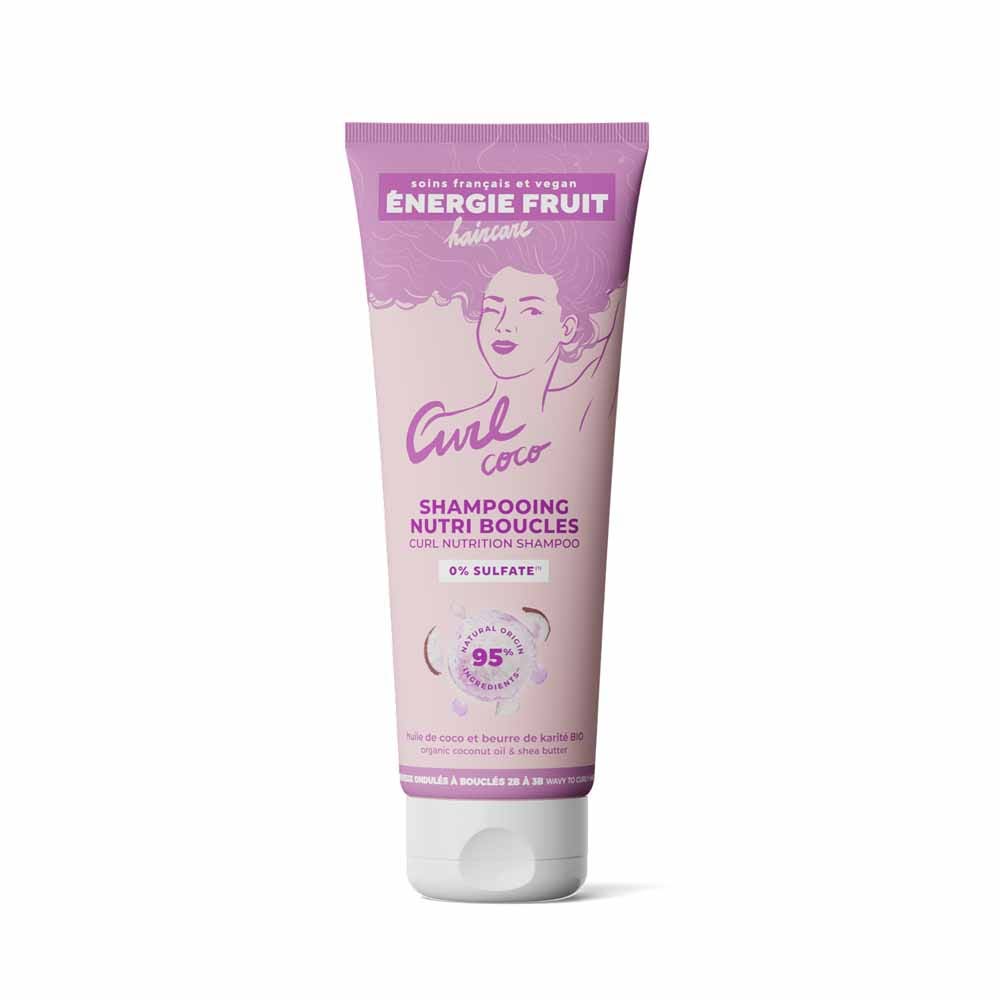 Energie Fruit Champú sin sulfatos coco y aceite de karité bio cabello rizado 250 ml