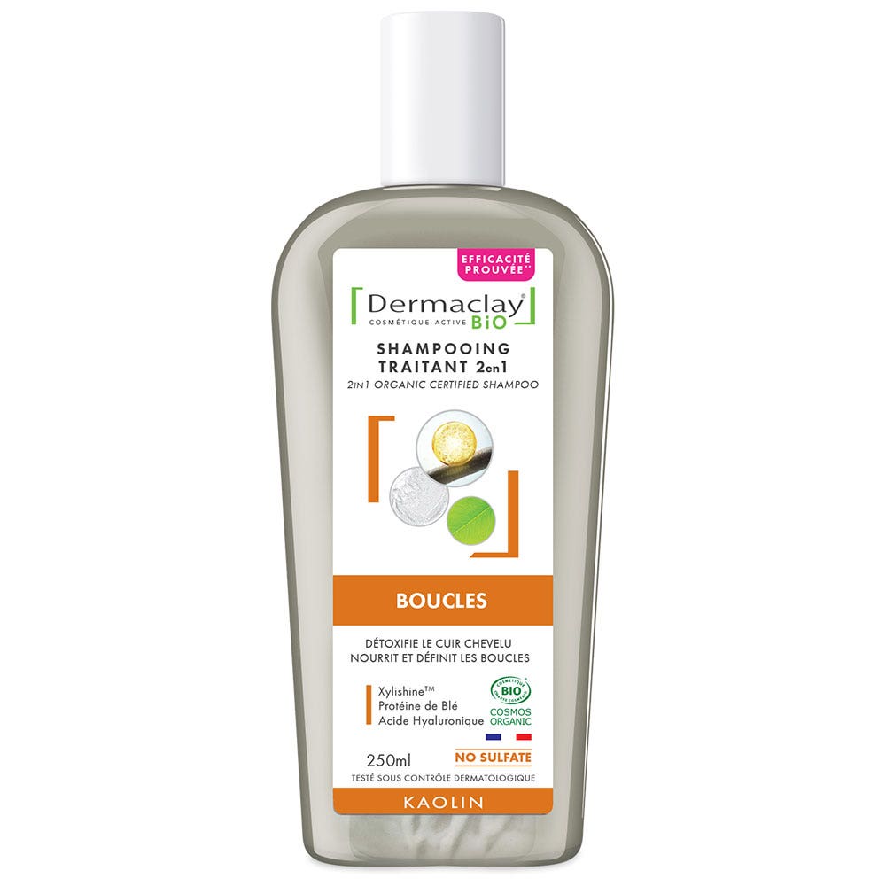 Dermaclay Champú de tratamiento Bio 2 en 1 Bucles 250 ml
