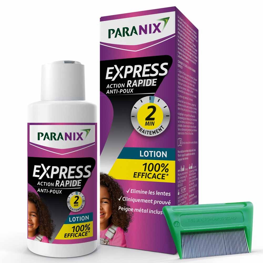 Paranix Loción antipiojos y liendres Express 100 ml + peine incluido