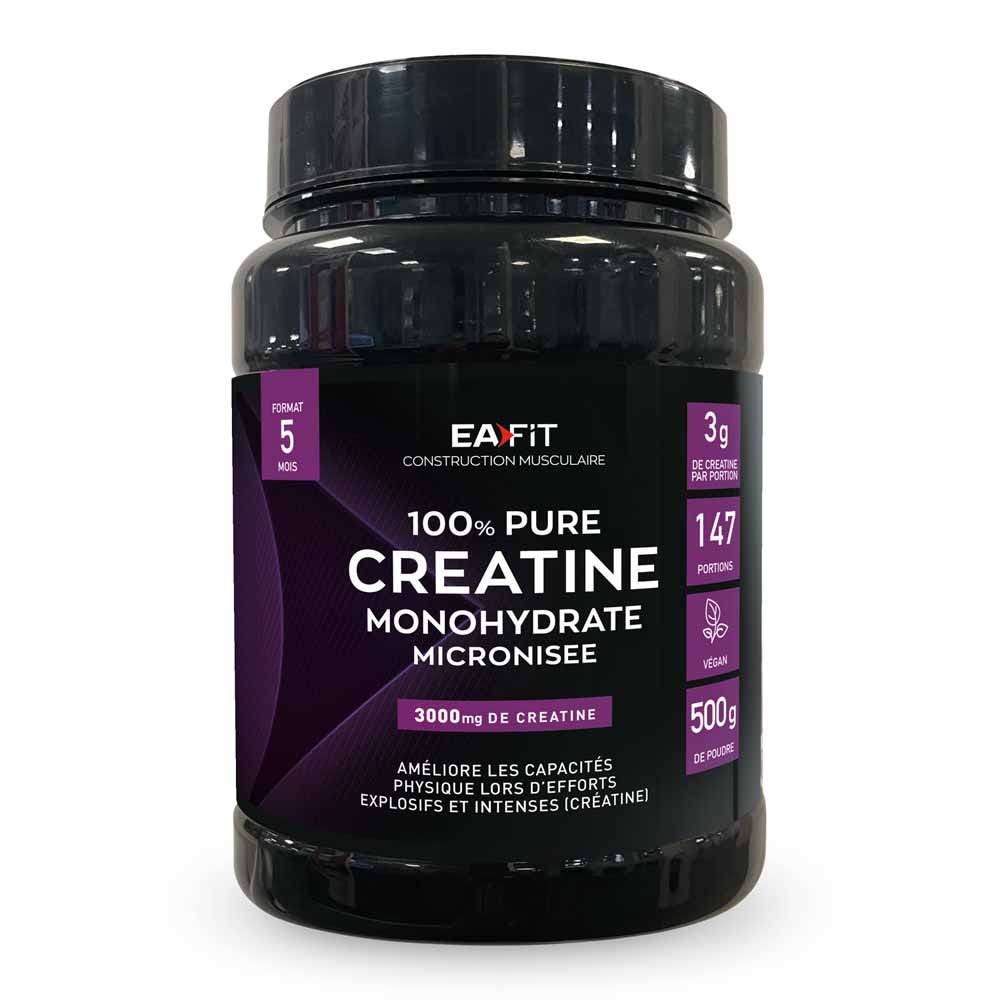 Eafit Construcción muscular Pure Creatine Format 5 Mois Goût neutre 500g