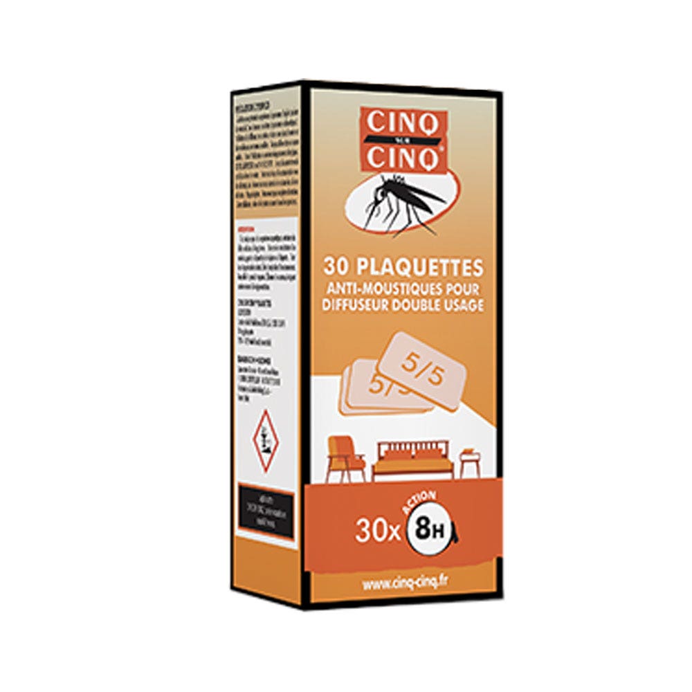 Cinq Sur Cinq Pastillas antimosquitos para difusor doble uso x30
