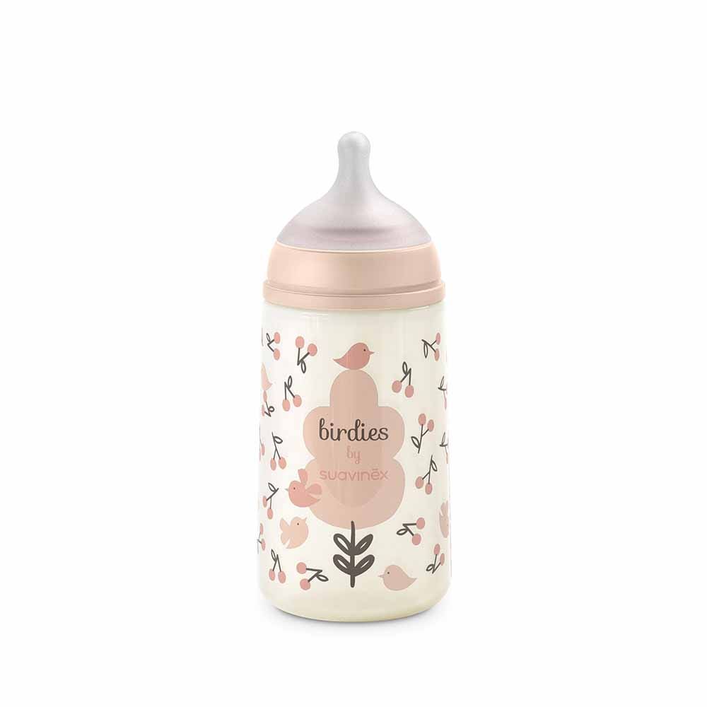 Suavinex SxPro Biberón con tetina simétrica Flujo medio a partir de 3 meses 270 ml