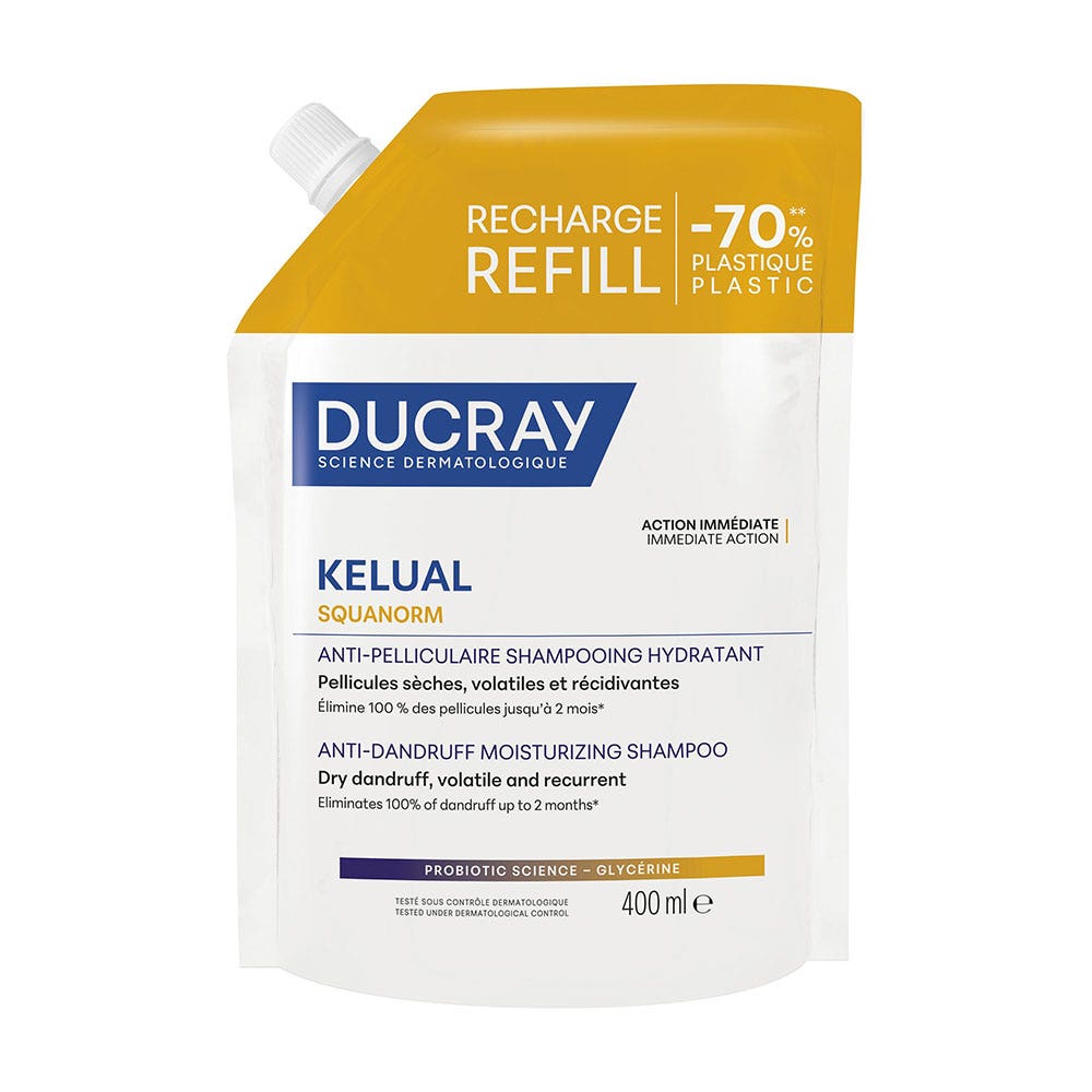 Ducray Kelual Squanorm Champú Hidratante Anticaspa Eco-Recharge 400 ml