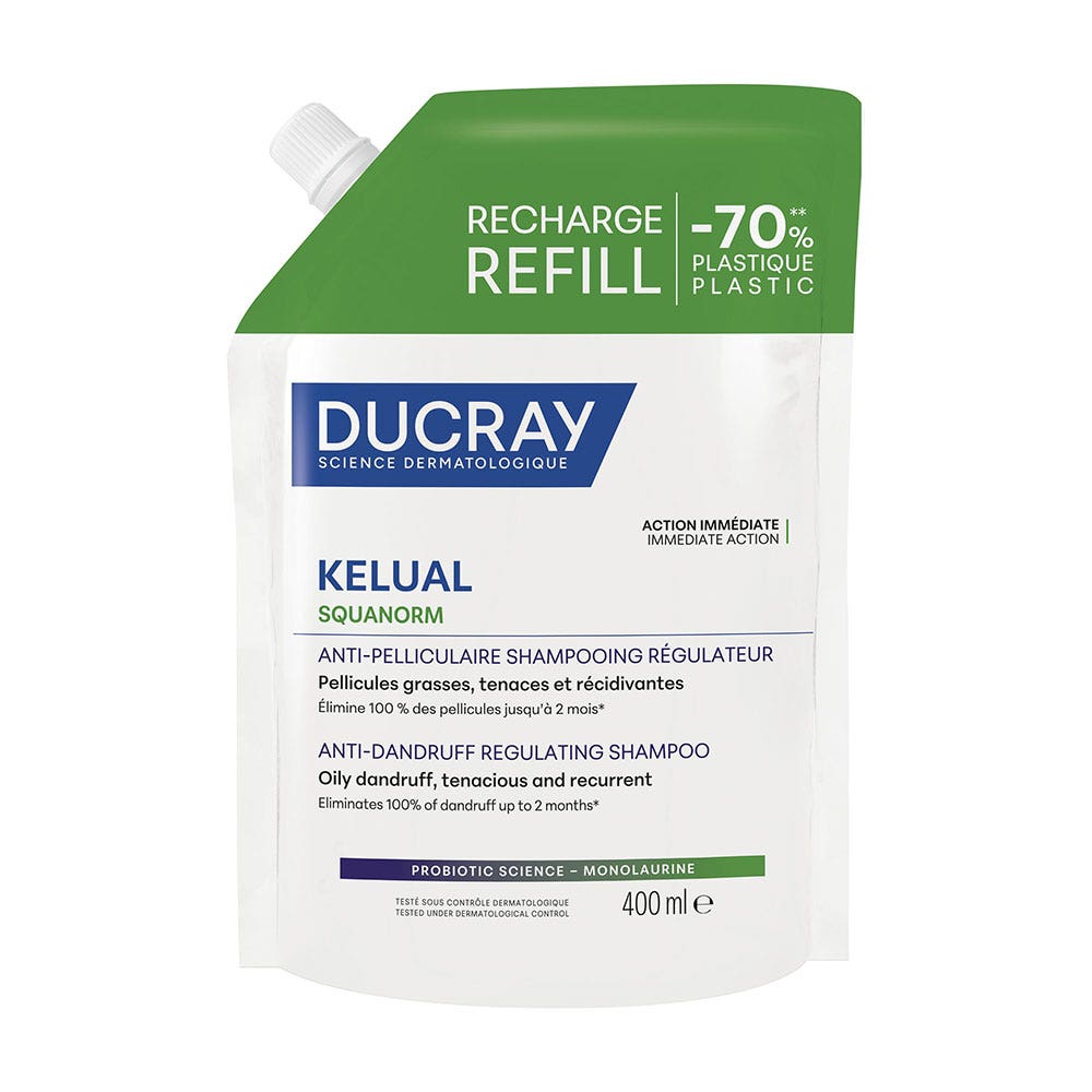 Ducray Kelual Squanorm Champú regulador anticaspa Eco-Recharge 400 ml