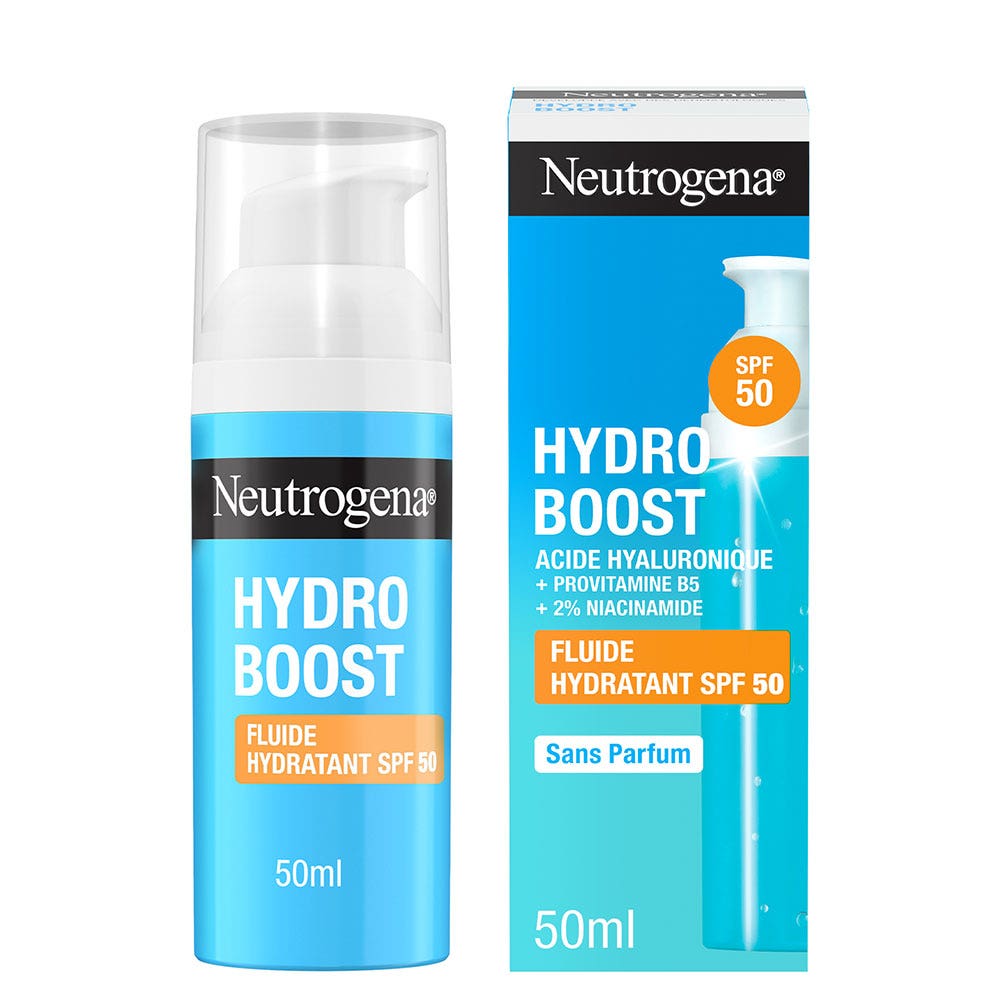 Neutrogena Hydro Boost Fluido hidratante con ácido hialurónico B5 y niacinamida SPF 50 50 ml