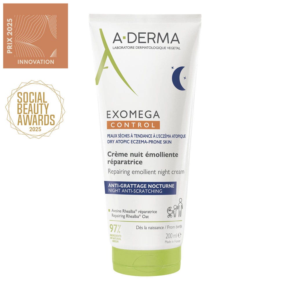 A-Derma Exomega Control Crema de noche emoliente reparadora 200 ml