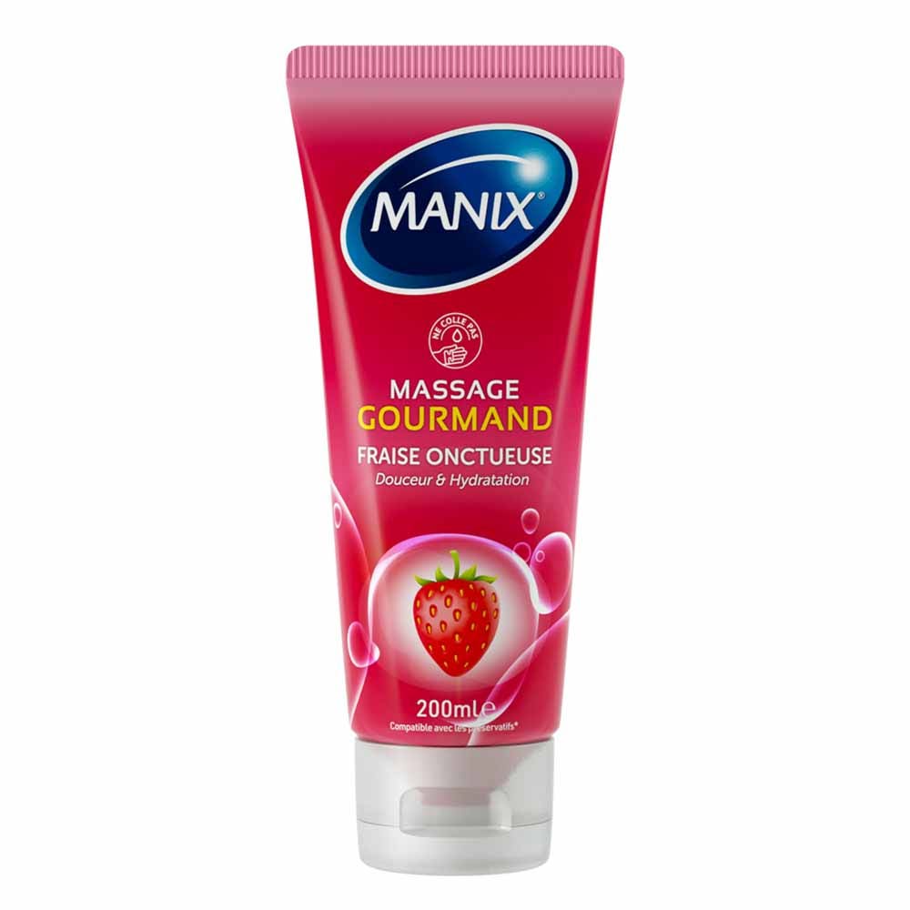 Manix Masaje Gel sabor fresa comestible 200ml