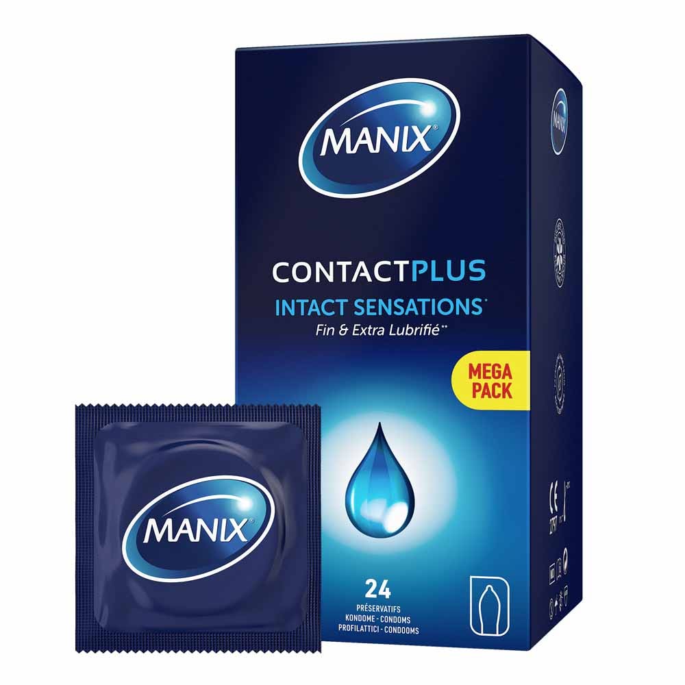 Manix Contact Plus Preservativos Finesse y Extra Lubricantes x24