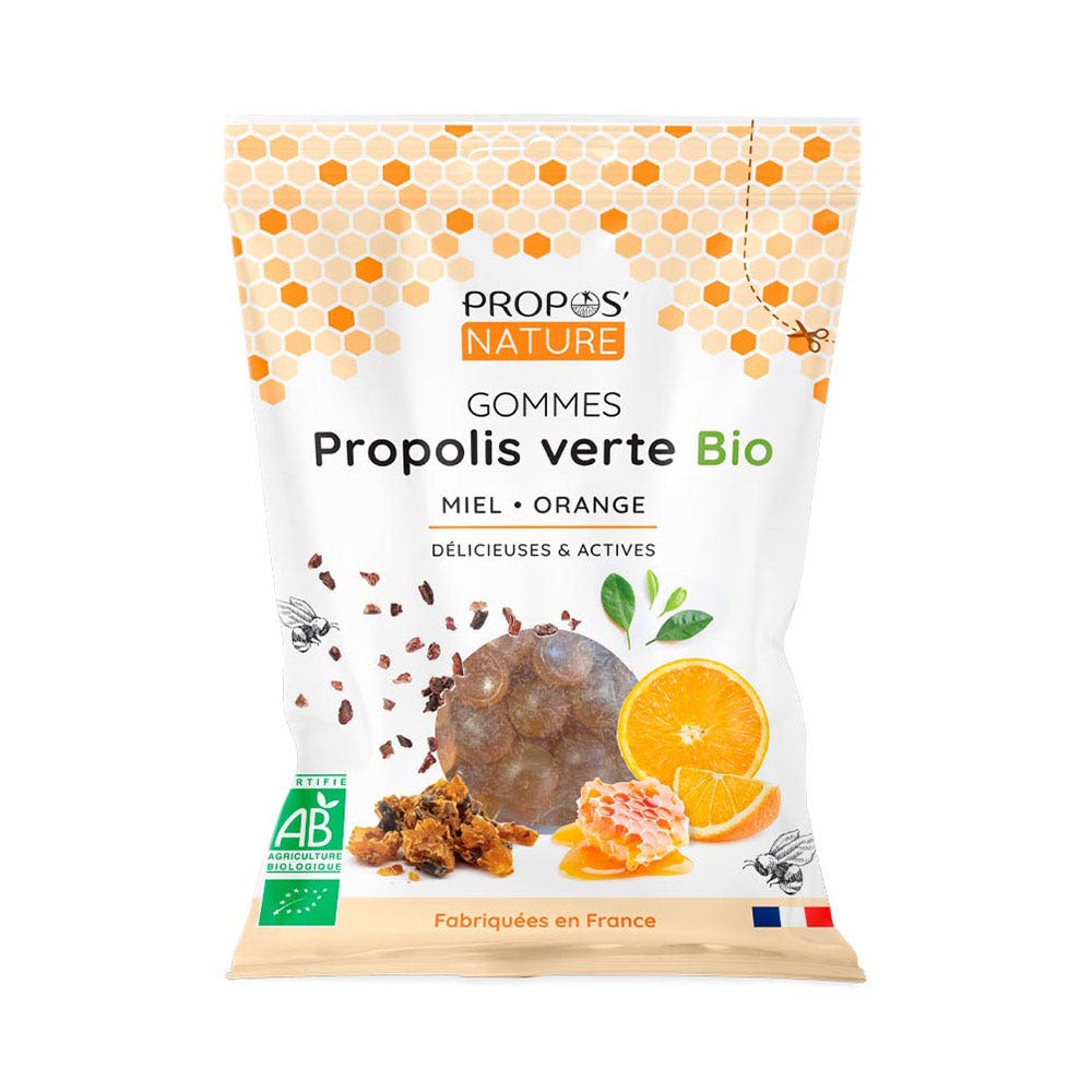 Propos'Nature Gominolas Propóleo Verde Miel y Naranja Bio 45g