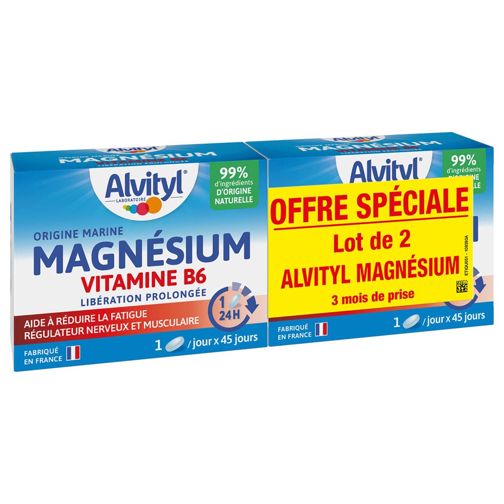 Alvityl Magnesio Vitamina B6 2x 45 comprimidos