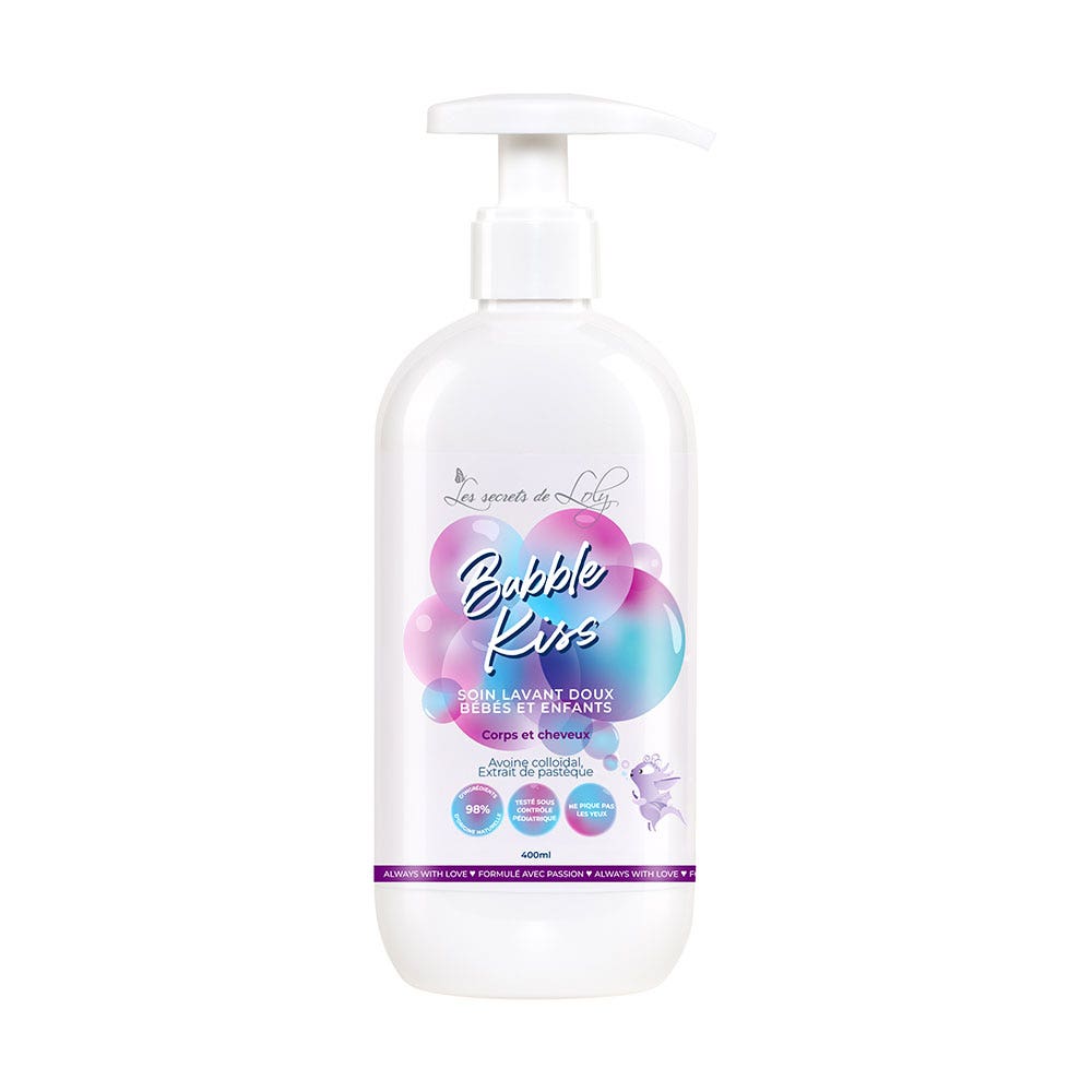 Les Secrets de Loly Bubble Kiss champú limpiador suave para bebés y niños 400 ml