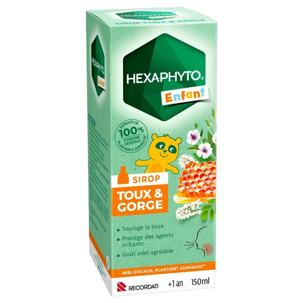 Hexaphyto Jarabe garganta y tos a partir de 1 año sabor a miel 150 ml