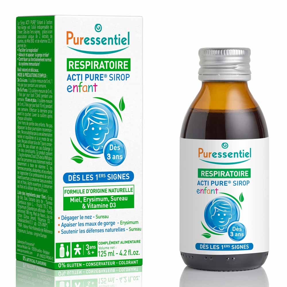 Puressentiel Respiración Jarabe para niños Acti Pur Sabor Natural 125 ml