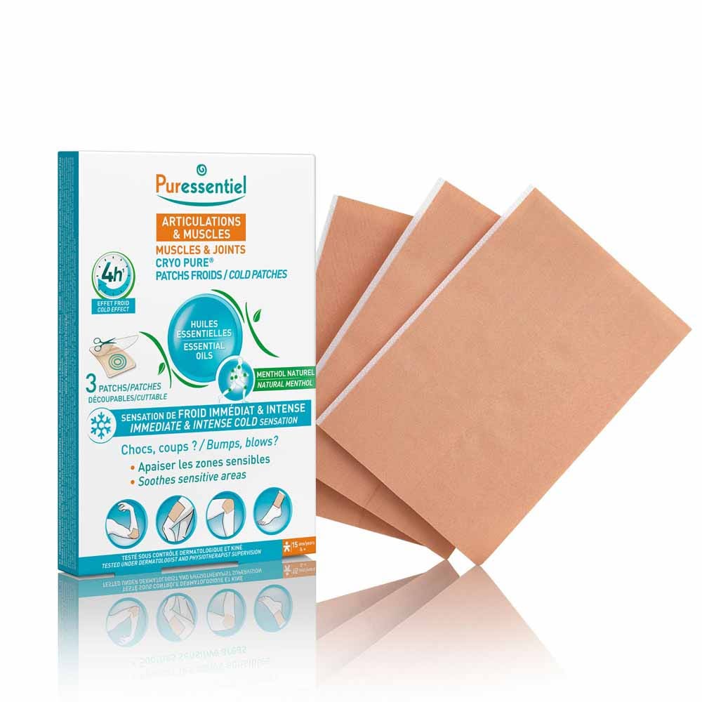 Puressentiel Articulaciones y Músculos Cryo Pur Efecto 4h 3 Parches fríos