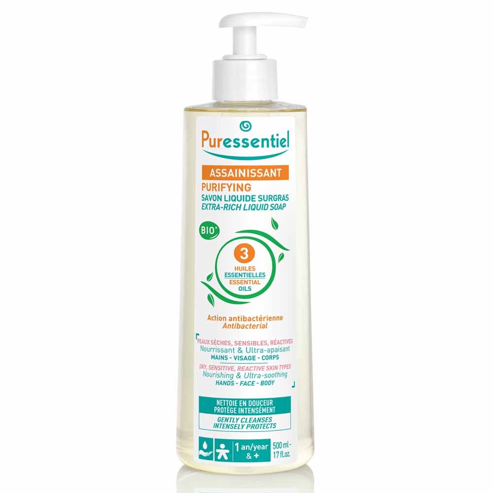 Puressentiel Saneamiento Puressentiel Jabón Graso con 3 Aceites Esenciales Bio 500ml Saneamiento 500 ml