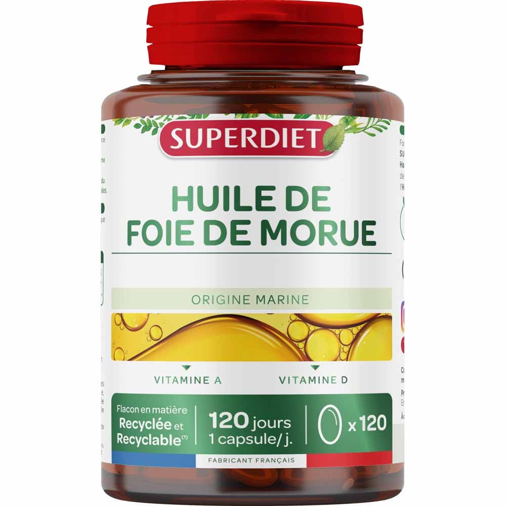 Superdiet Aceite de hígado de bacalao 120 cápsulas