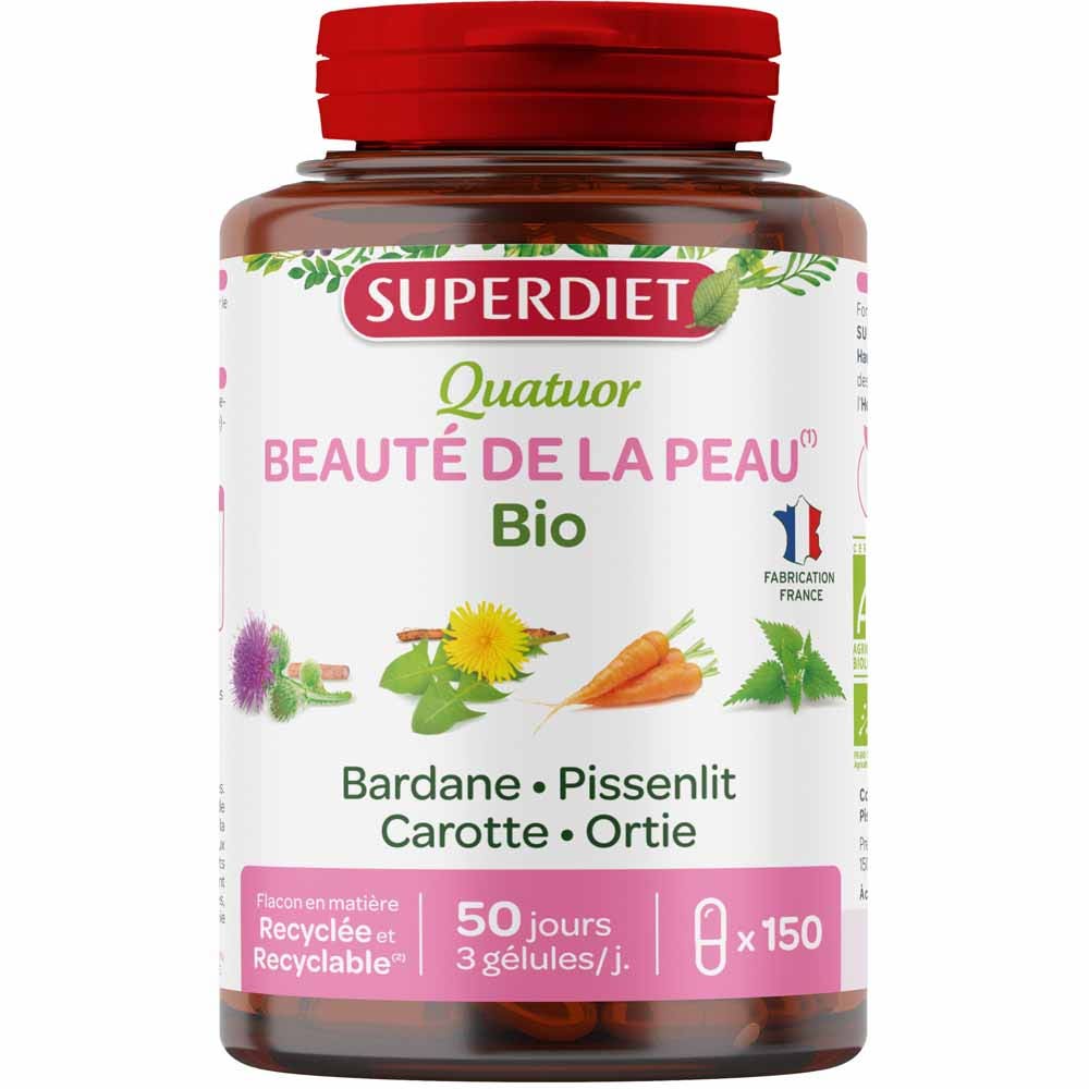 Superdiet Quatuor Belleza De La Piel Bardana Bio 150 Capsulas 150 Gelules
