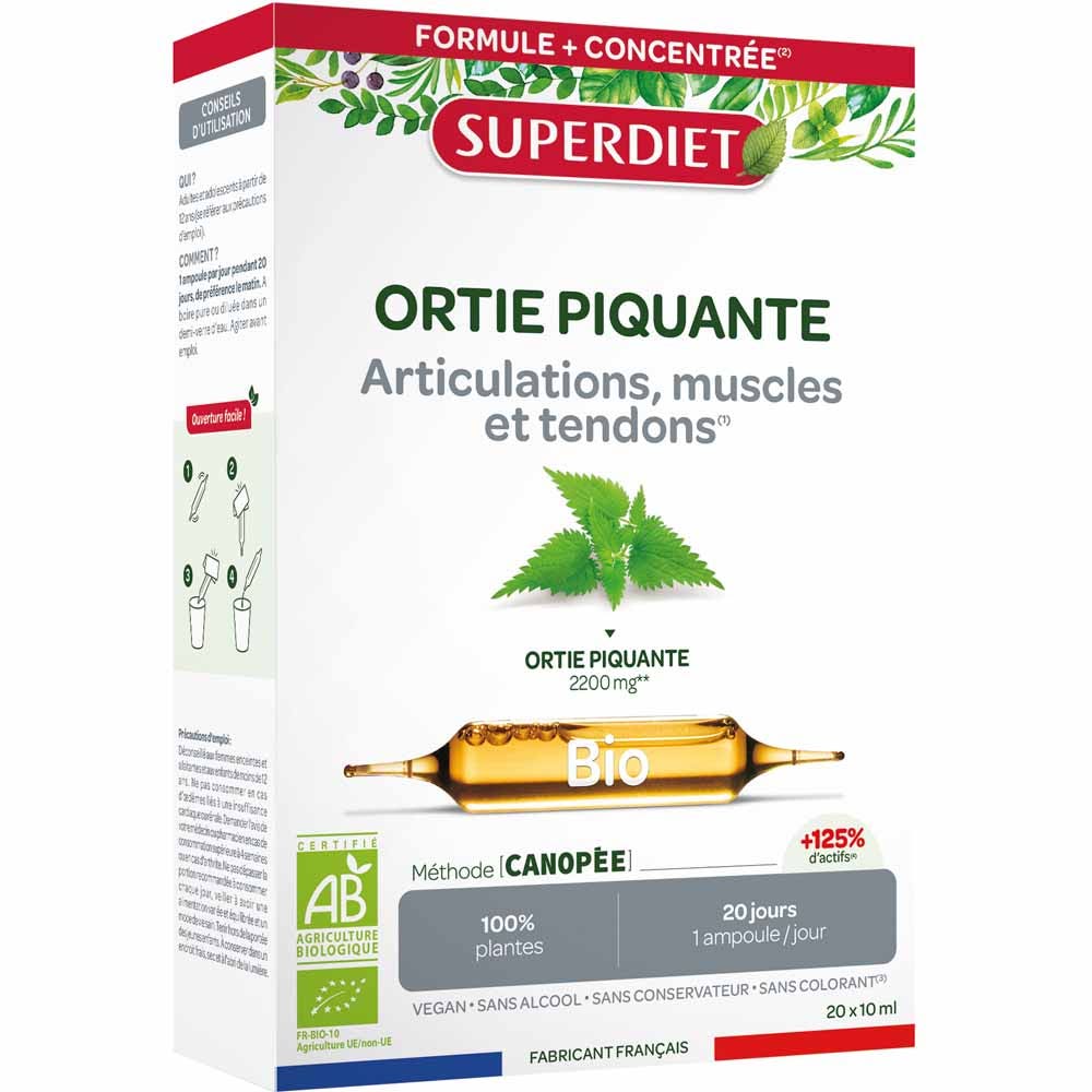 Superdiet Ortiga Articulaciones Ecológica 20 ampollas