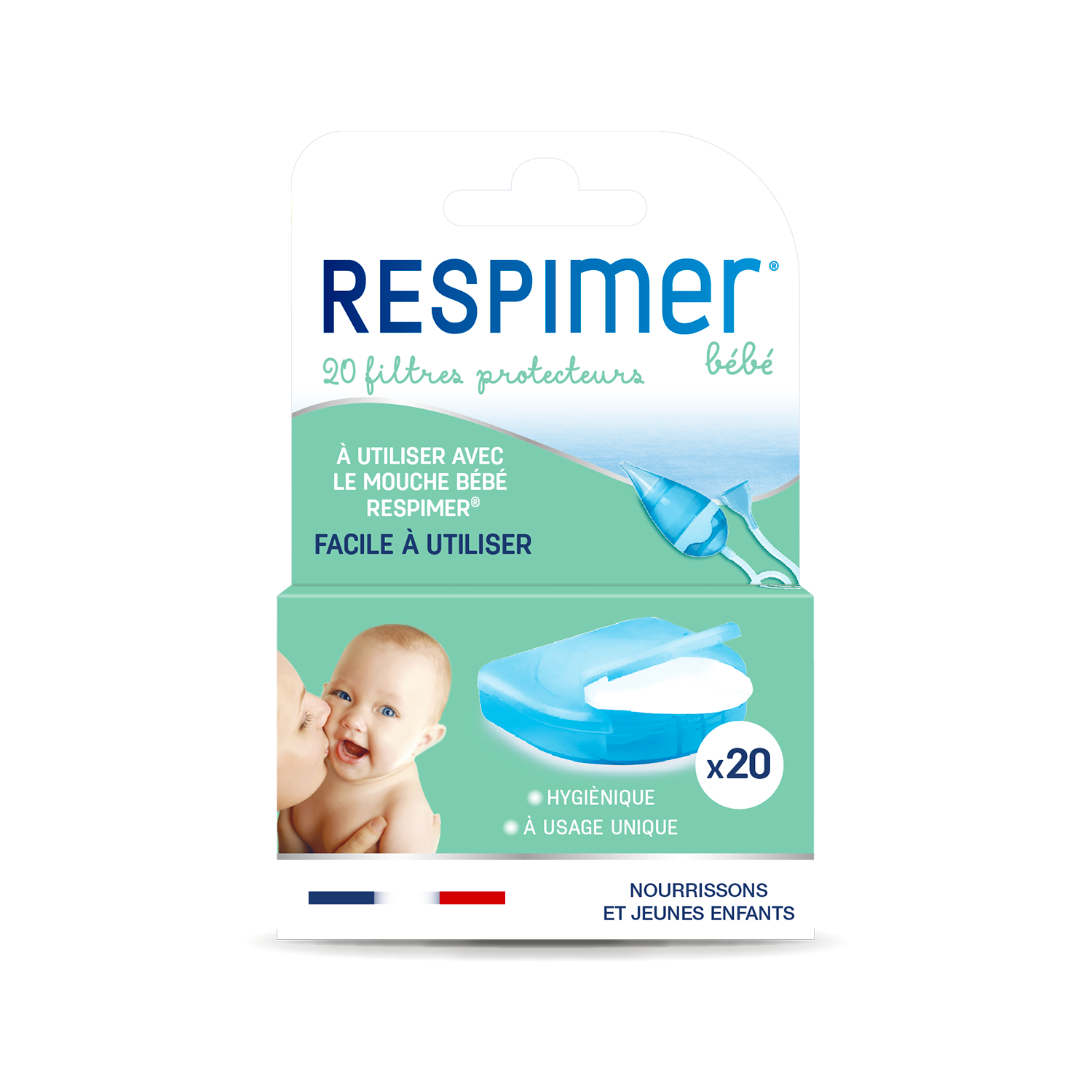 Respimer Filtros protectores para bebés mosca Nourrissons et jeunes enfants x20